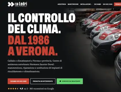 La pagina iniziale del sito di F.lli Ledri